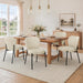 4" Modern Dining Chairs Set of 4, Beige Leather