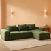 Green Corduroy 108Inch Luxurious Sectional Sofa Set