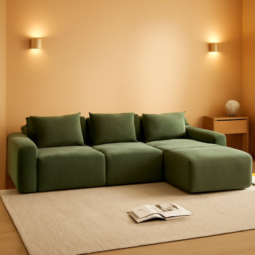 Emerald 108 Inches Overstuffed Boneless Tufted Sofa