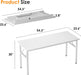 Folding Desk, 54 Inch Large Computer Desk for Home Office, No Install ed Study Student Writing Table Desk Workstation, White
