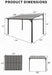 10x12 Lean-To Gazebo Wall-Mounted Polycarbonate Hardtop