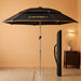 Patio Umbrella with Exclusive Black Coating, 7.2Ft/7.8Ft Heavy-Duty Double-Layer Nylon Canopy, Adjustable Tilt Sun Shade Outdoor Table Umbrella, UV Protection & Carry Bag for Beach, Fishing, Backyard