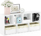 7 Cube StorageBookcase With Reversible Shelves BrightWhite