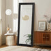 Full Length Mirror 65"X24" Solid Wood Frame Floor Large Mirror for Living Room, Bedroom Hanging or Leaning Wall-Mounted, Black