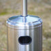 48000 BTU Stainless Steel Propane Standing Patio Heater with Wheels