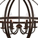 Oil Rubbed Bronze Six Light Residential Chandelier
