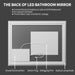 40X30 LED Bathroom Mirror, Shatterproof Mirror with Light