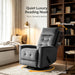 Swivel Rocker Recliner Chair, Rocking Chair, Small Swivel Recliner for Small Spaces, Living Room, Rv(Dark Grey)