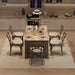 Farmhouse Dining Table, Rustic Rectangle Kitchen Dining Table