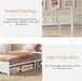 Twin Over Twin White Bunk Bed LShapedDeskWithChargingAndStorage