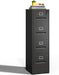 4 Drawer File Cabinet, Vertical File Cabinets with Lock for Home Office,Heavy Duty Office Steel Filing Cabinet for Hanging Letters/Legal/A4, Assembly Required (Black)