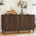 55" Fluted Buffet Cabinet with Storage, Accent Cabinets, Walnut