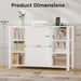 Architectural White Fluted Oak Filing Cabinet Locking