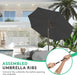 10 Ft Outdoor Patio Umbrella W/Tilt and Crank, Black
