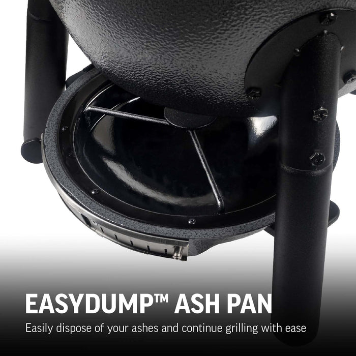 ® AKORN® Jr. Portable Kamado Charcoal Grill and Smoker with Cast Iron Grates and Locking Lid with 155 Cooking Square Inches in Ash, Model E86714