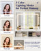 White Vanity Table With Illuminated Mirror Drawers