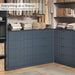 Navy Blue 8 Drawer Dresser for Bedroom, 55" Wide Fluted Chest of Drawers with Gold Metal Handles, Modern Wooden Dresser, Closet Storage Organizer Mid Century TV Stand for Living Room Hallway