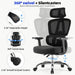 Office Chair Ergonomic Desk Chair Breathable Mesh Chair with Lumbar Support & Headrest, Black Office Chair 330 Lbs Home Computer Chair Thickened Cushion, Tilt Lock