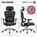 Office Chair Ergonomic Desk Chair Breathable Mesh Chair with Lumbar Support & Headrest, Black Office Chair 330 Lbs Home Computer Chair Thickened Cushion, Tilt Lock
