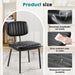 Dining Chairs Set of 6, Upholstered Kitchen Chairs, Black