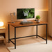 Computer Desk, Gaming Desk, Home Office Desk, for Small Spaces, 19.7 X 39.4 X 29.5 Inches, Industrial Style, Metal Frame, Rustic Brown and Black ULWD41X