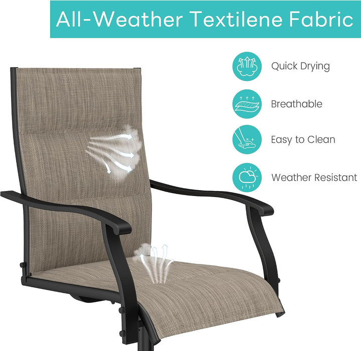 Patio Chairs Set of 2, Outdoor Chairs Set of 2, Patio Chairs, Brown