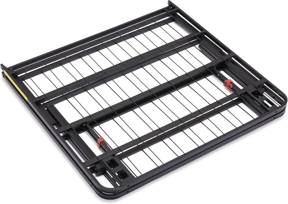 Foldable Metal Platform Bed Frame, Noise-Free Mattress Foundation with Tool-Free Assembly, 18 Inches High, Sturdy Steel Frame, No Box Spring Needed, Twin Size, Black
