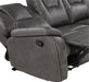 Manual Recliner Loveseat - Charcoal Faux Leather