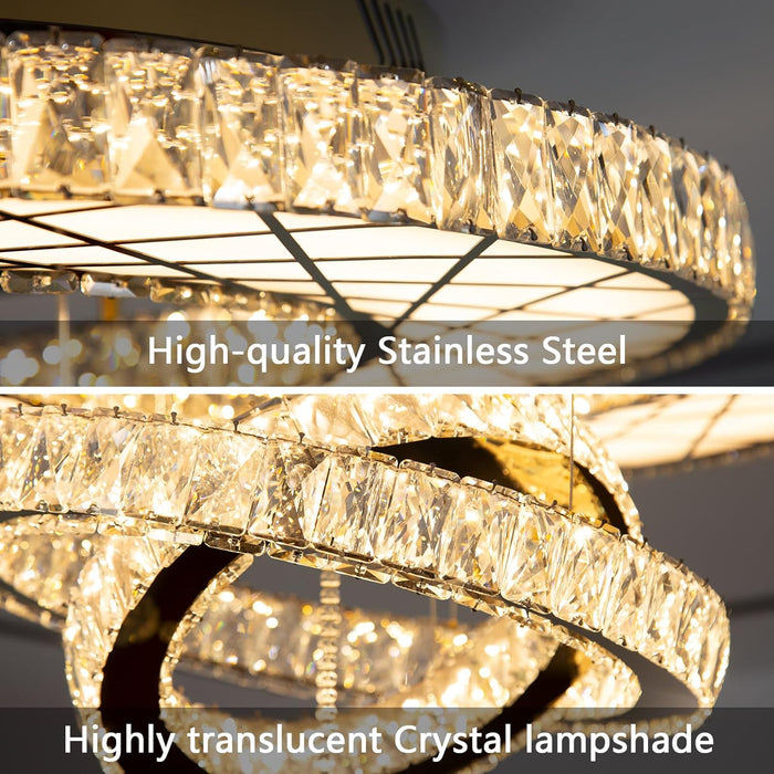 Gold 24 Inch Ceiling Chandelier Decorative Illumination