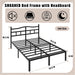 14 Inch Metal Bed Frame - Full Size Heavy Duty Bedframe with Headboard Black Basic Steel Slats Platform No Box Spring Needed/Easy Assembly/Noise Free