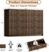 Walnut Dresser for Bedroom, Modern Dresser with 8 Drawers and Smooth Slides, Wide Chest of Drawers with Golden Handles for Bedroom, Closet, 15.7" D X 55" W X 37.4" H