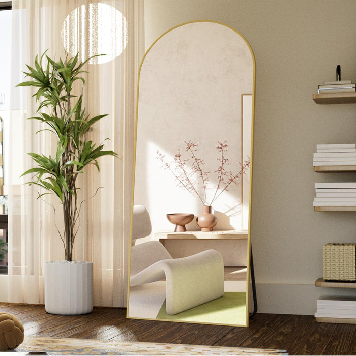 71X26 Arched Full Length Mirror, Floor Mirror with Stand