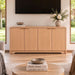 59" Fluted Sideboard Buffet Cabinet with Storage,Credenza Natural