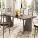 Rectangular Dining Table 70.9 Inches Grey Farmhouse