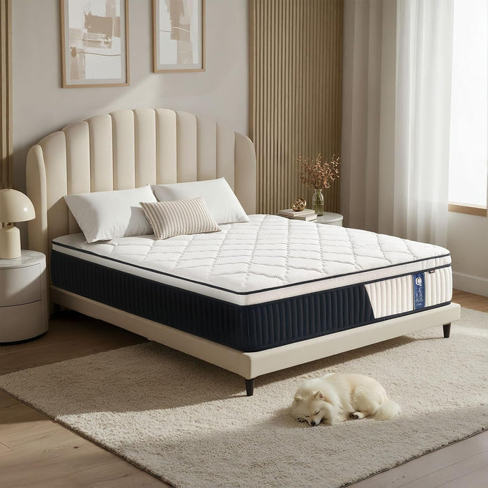 Full Size Mattress, 10 Inch Ultra Comfort Hybrid Mattresses Full Size, Foam with Independent Pocket Springs Mattress in a Box Pressure Relief & Supportive, Medium Firm