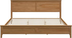 Modern Solid Wood King Size Platform Bed with Headboard,No Box Spring Needed,Easy Assembly,Natural