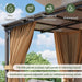 10x12 Chestnut Gazebo Mosquito Netting Outdoor Backyard