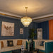 Gold Crystal Chandelier 22.9in Ceiling Pendant Light