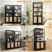 Rattan Boho 5 Tier BookshelfStorageUnit With Doors