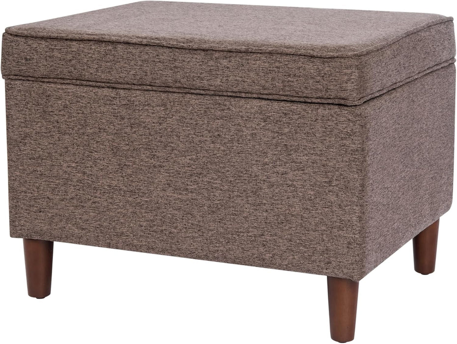 Home Decor | Dinah Collection Modern Storage Ottoman | Ottoman with Storage for Living Room & Bedroom (Chocalate Brown)