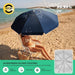 6.5Ft Sun Shade Umbrellas, Portable Umbrella with Stand, Lightweight Sun Protection Free Standing Sport Umbrella for Outdoor Sports, Camping, Fishing, Patio, Beach, Navy