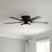 Hugger 52 In. LED Indoor Black Ceiling Fan with Light Kit