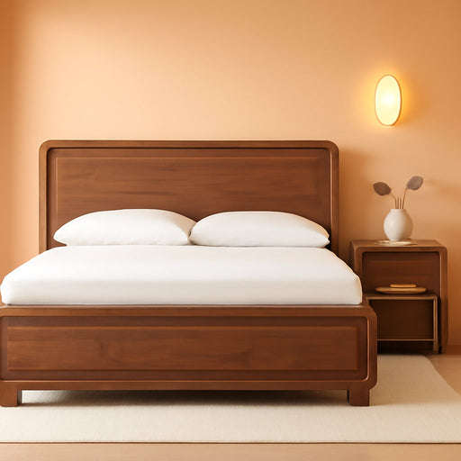 Signature Design by Ashley Hollinaze Contemporary Panel Platform Bed with LED Lighting, Foundation or Box Spring Not Needed, King, Dark Brown