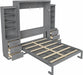 Gray Queen Murphy WallBed With Multifunctional Storage