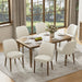 Barrel Modern Dining Chair, Upholstered Dining Chairs Set of 4, Beige