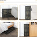 40 Inch Folding Desk, Writing Gaming Computer Camping Desk, No Assembly Required Home Office Table, Black Oak