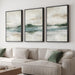 Framed Nature Landscape Canvas Triptych 24x36 Inches