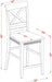 Quincy Counter Barstool-Pub Height Dining Chairs, Set of 2, Buttermilk & Cherry