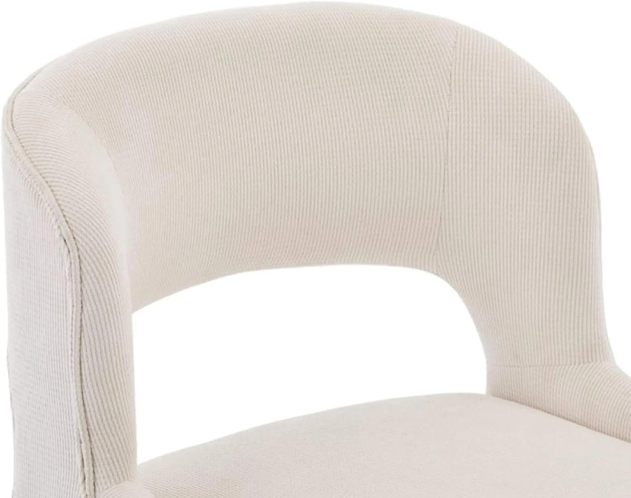 Modern Slipcovered Dining Chair-Upholstered Armless Chenille Kitchen Chairs with Curved Back, Accent Set for Dining Room/Living Room/Restaurant, Grey