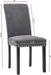 Dining Chair Upholstered Fabric Dining Chairs with Copper Nails,Set of 2,Grey